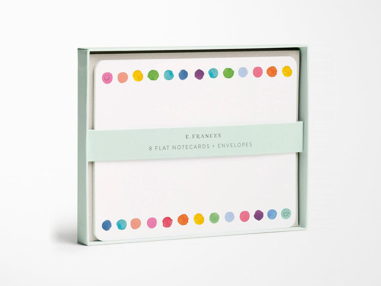 Happy Dots Flat Notes Set of 8