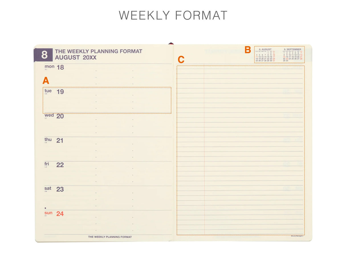 Hightide 2027 Weekly Diary Minute Manager A5
