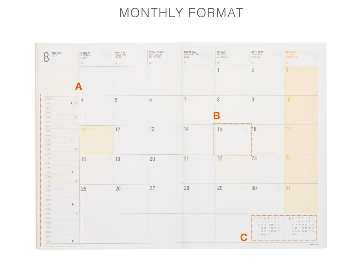 Hightide 2027 Weekly Diary Papillon B6