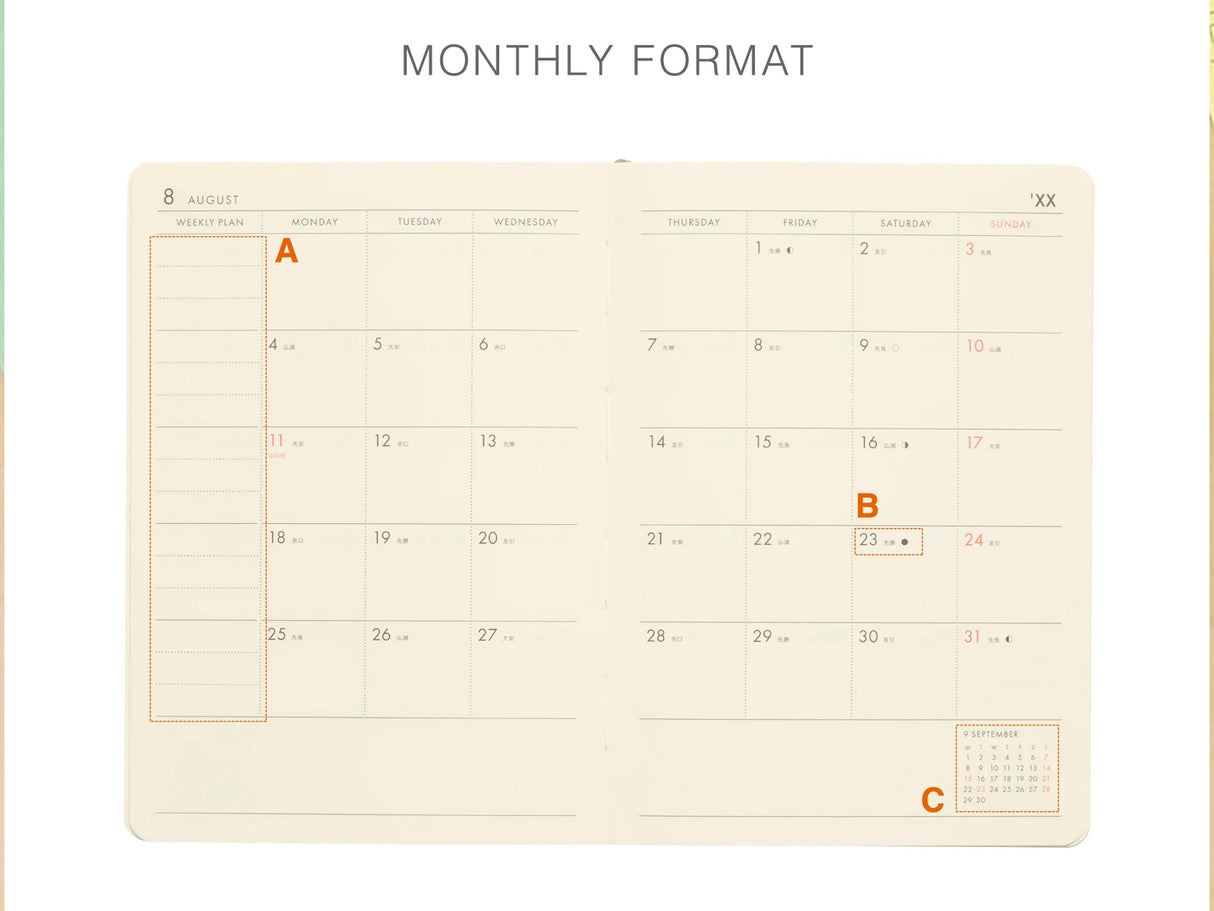 Hightide 2027 Weekly Diary Poche A6 Block