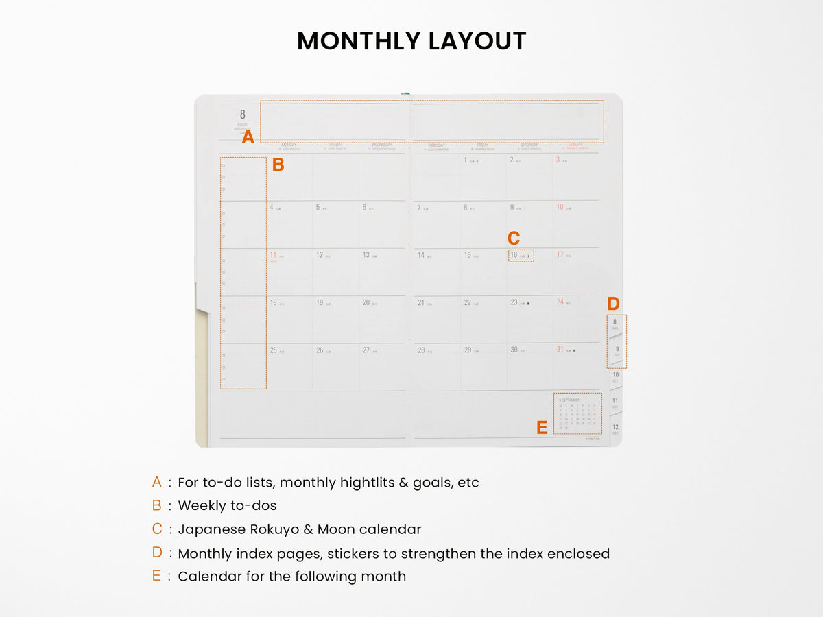 Hightide 2027 Weekly Schedule Book Nähe B6 Slim Vertical