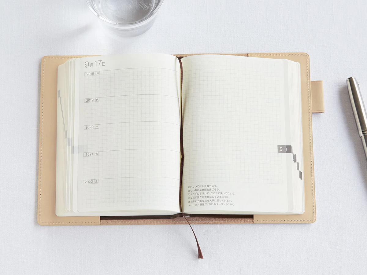Hobonichi 5-Year Techo Leather Cover + Book - A6 Natural