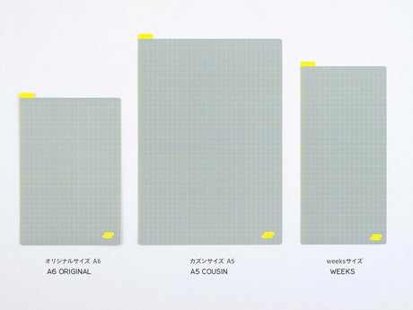 Hobonichi Pencil Board for Weeks Size - Ice Gray x Yellow