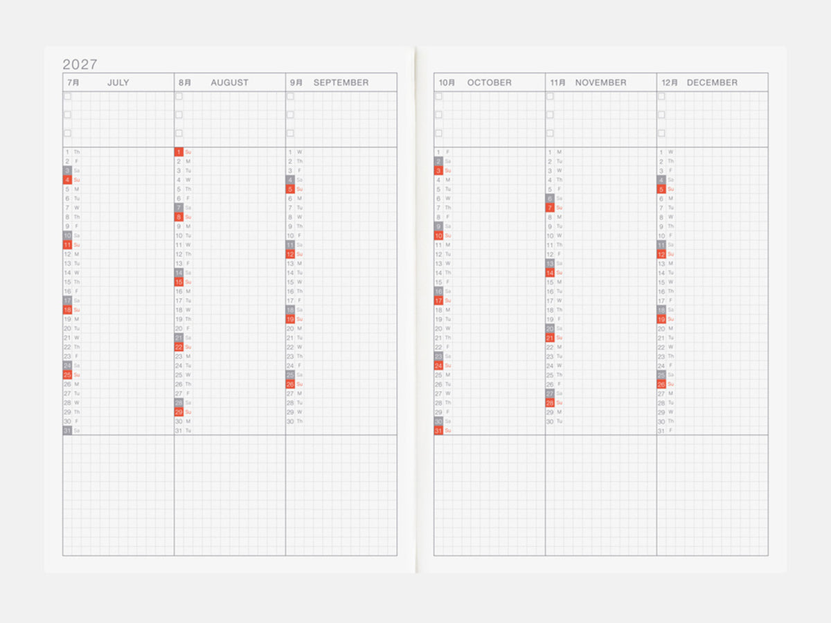 Hobonichi Techo 2027 Cousin Book A5 - ENGLISH