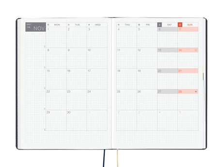 Hobonichi Techo A5 Hon 2027 - Slash (Navy)
