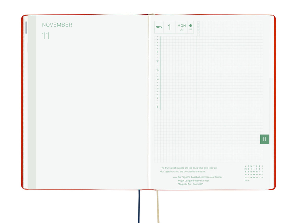 Hobonichi Techo A5 Hon 2027 - Yumi Kitagishi: White Cat and Rabbit's Tea Room