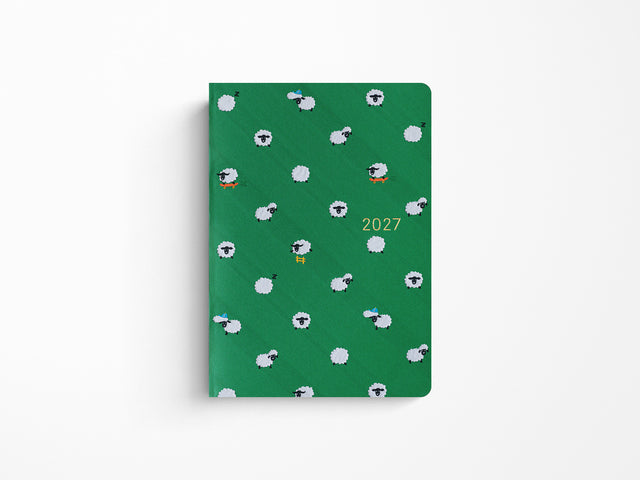 Hobonichi Techo A6 Hon 2027 - Bow & Tie: Sheep Sheep Sheep (JAPANESE)
