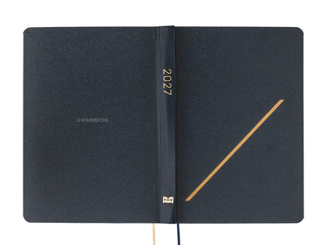 Hobonichi Techo A6 Hon 2027 - Slash Navy (JAPANESE)