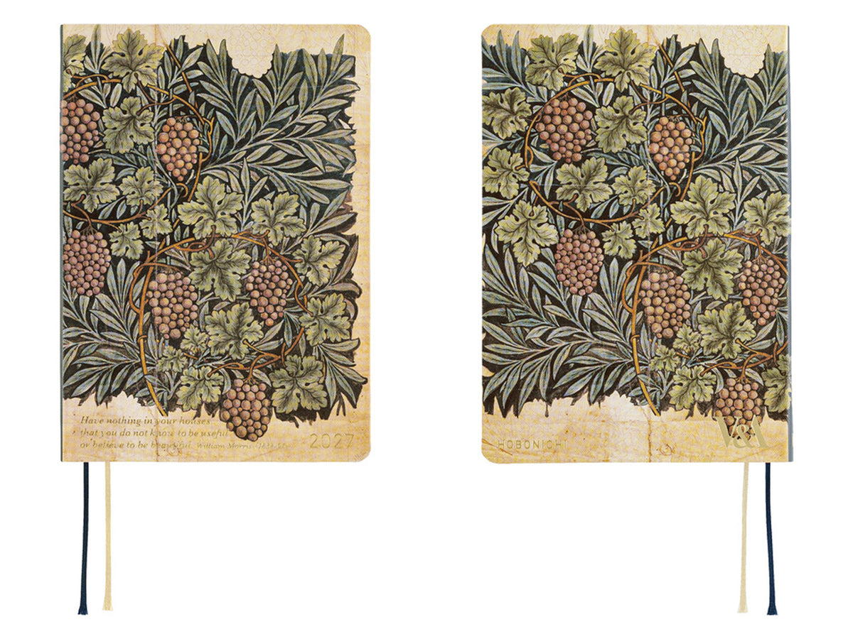 Hobonichi Techo A6 Hon 2027 - V&A Series: Vine (JAPANESE)
