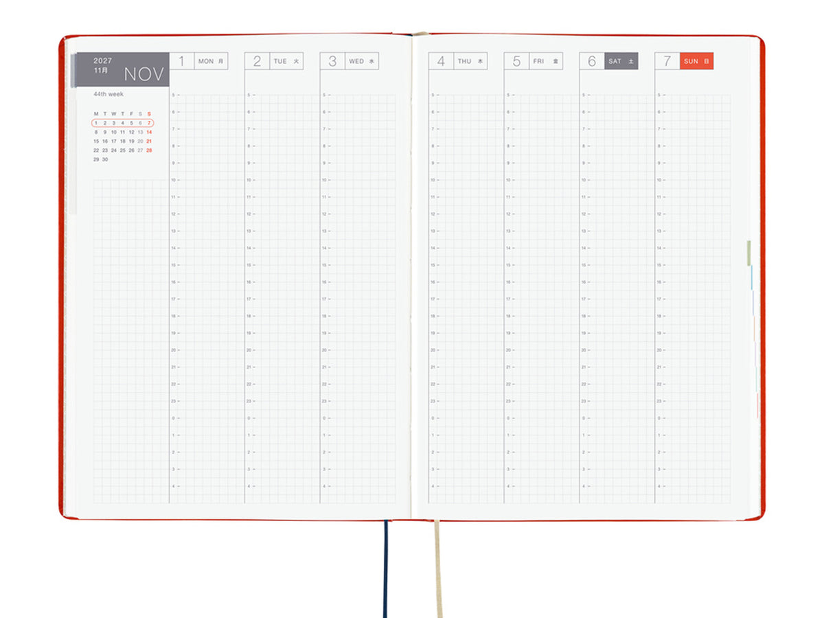 Hobonichi Techo A6 Hon 2027 - Yumi Kitagishi: White Cat and Rabbit's Tea Room
