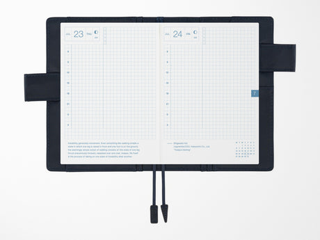 Hobonichi Techo A6 Original Cover - Black x Clear Blue