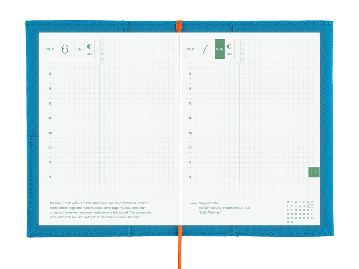 Hobonichi Techo A6 Original Cover - Folio: Ocean Blue