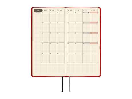 Hobonichi Techo Weeks 2027 - Colors: Poppy Red