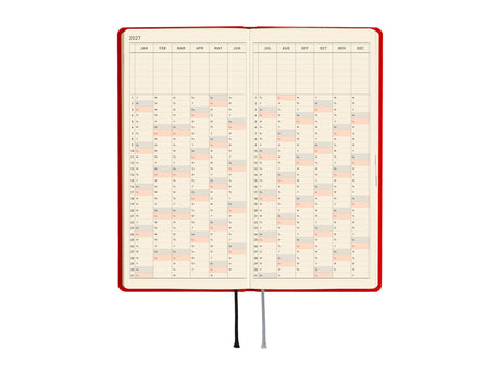 Hobonichi Techo Weeks 2027 - Colors: Poppy Red