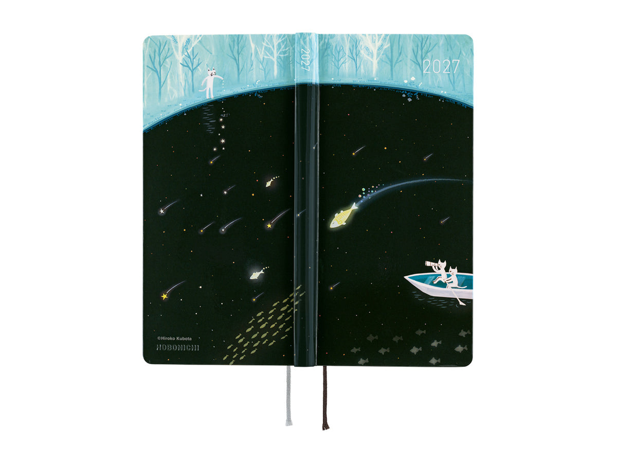 Hobonichi Techo Weeks 2027 - Hiroko Kubota: Meteor Shower in the Light Blue Forest
