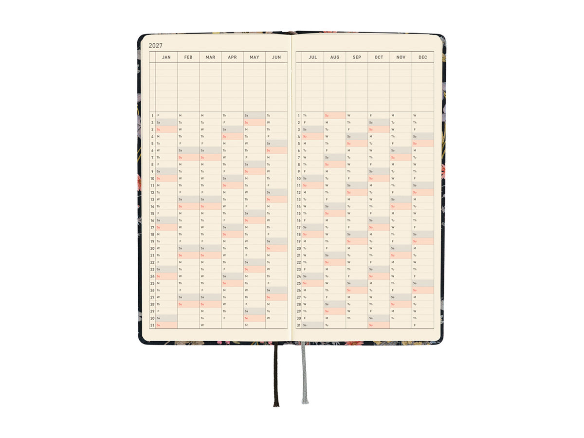 Hobonichi Techo Weeks 2027 - Liberty Fabrics: Floral Remedy