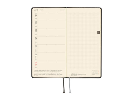 Hobonichi Techo Weeks 2027 - Paper Series: Black Argyle