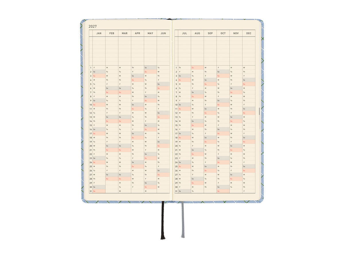Hobonichi Techo Weeks 2027 - Shirt Fabric: Graph Plaid