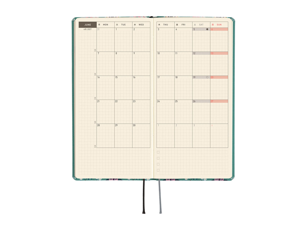 Hobonichi Techo Weeks 2027 - Yumi Kitagishi: White Cat Wallpaper
