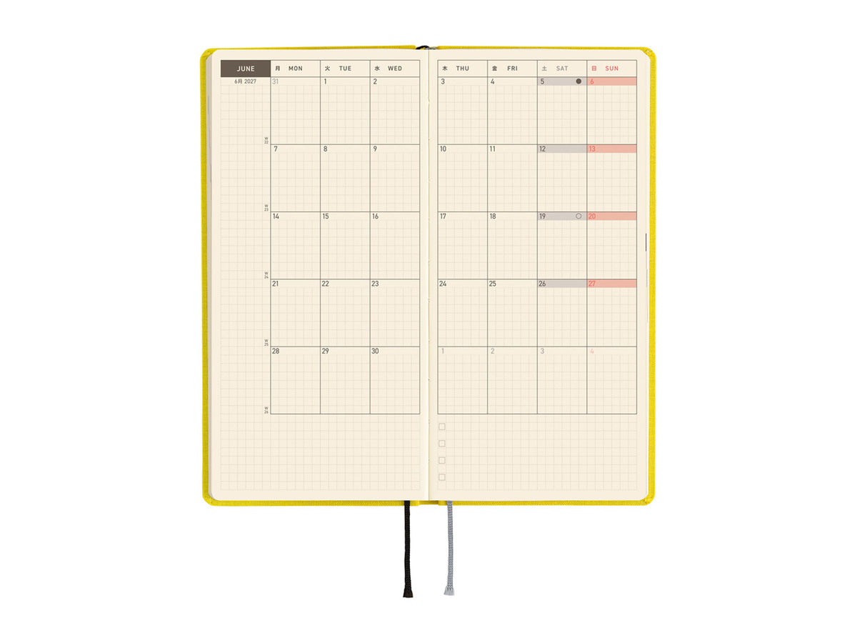Hobonichi Techo Weeks Mega 2027 - Colors: Canaria Yellow