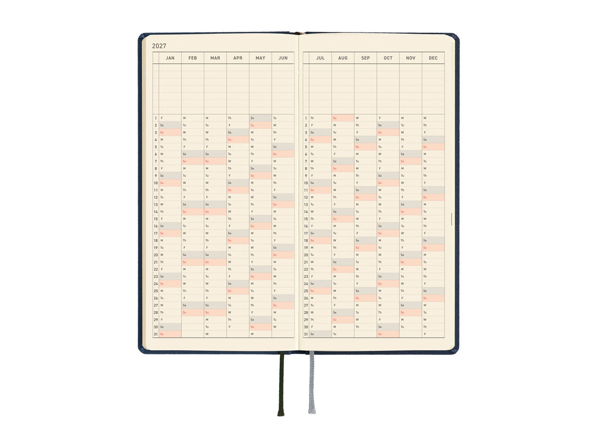 Hobonichi Techo Weeks Mega 2027 - Colors: Midnight Blue