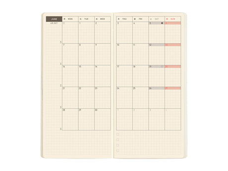 Hobonichi Techo Weeks Mega 2027 - Sneaker: Mandarin Orange