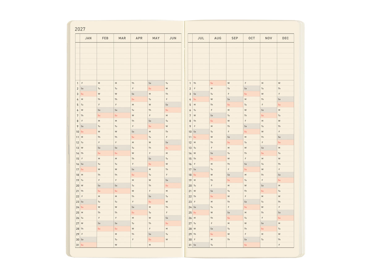 Hobonichi Techo Weeks Mega 2027 - Sneaker: Mandarin Orange