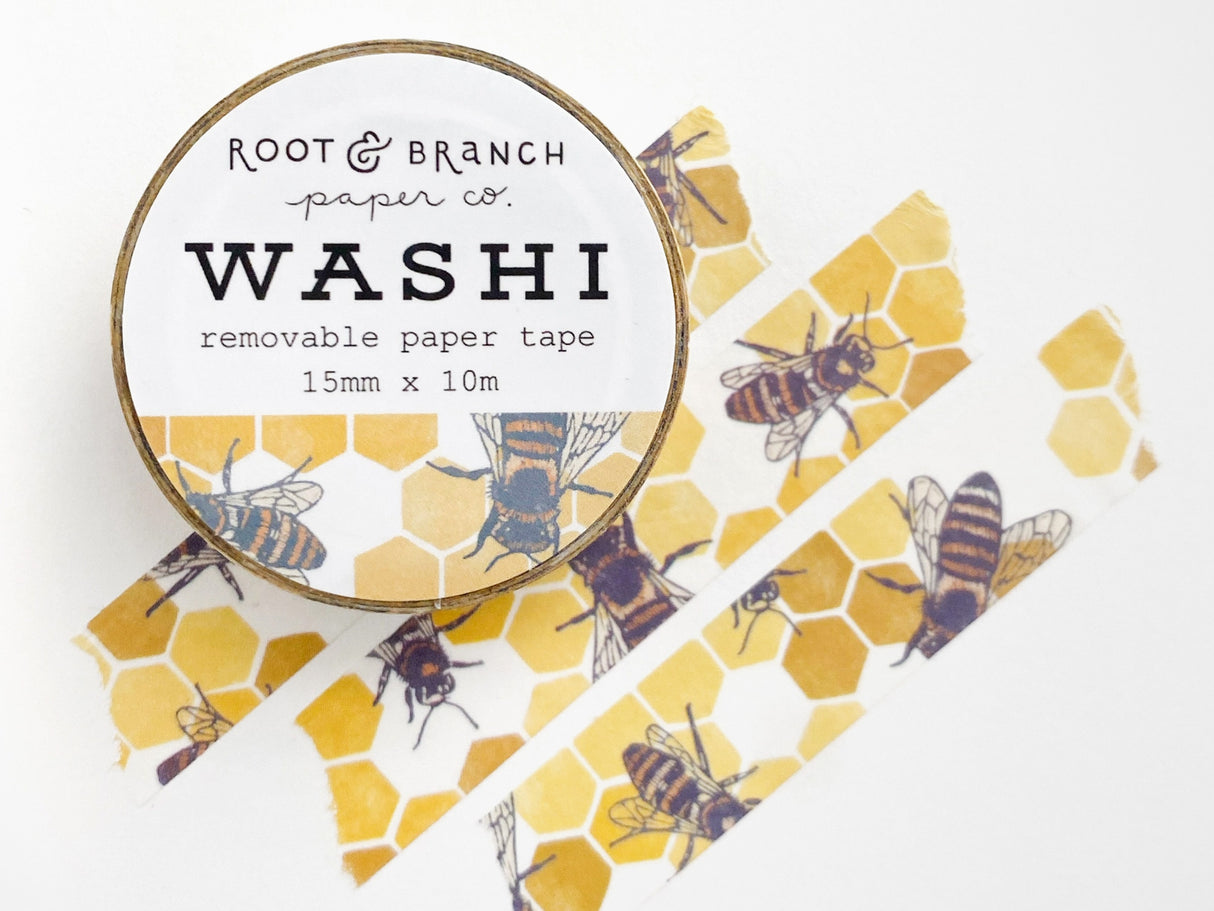 Honeybee + Honeycomb Washi Tape