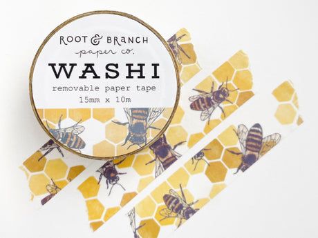 Honeybee + Honeycomb Washi Tape