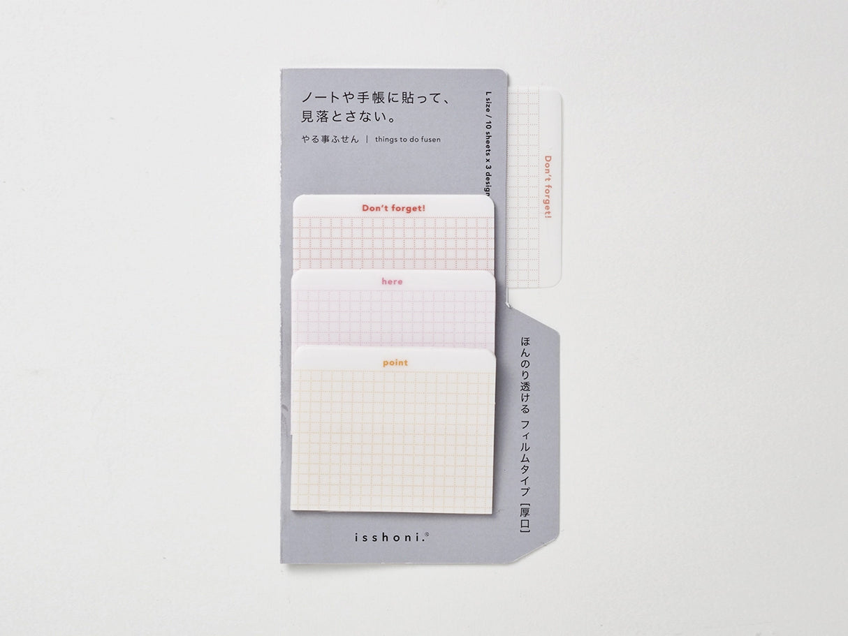 Isshoni Translucent To Do Sticky Notes