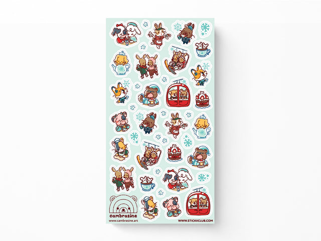 Kawaii Wintertime Sticker Sheet