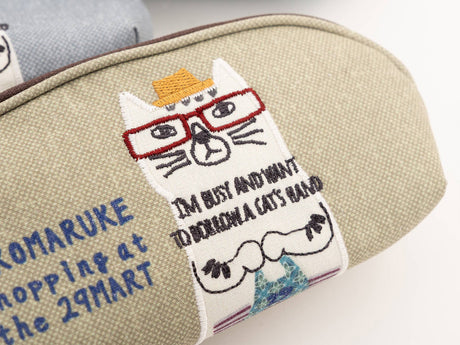 Kusuguru Japan Nekomaruke Zipper Pencil Case