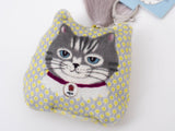 Kusuguru Japan Puffy Cat Keychain