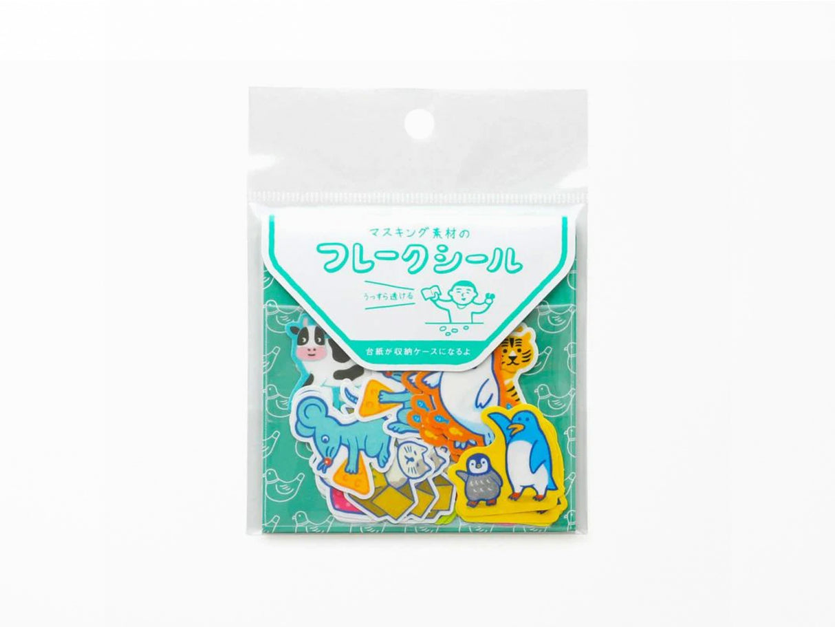 Laid Back Animals Flake Stickers