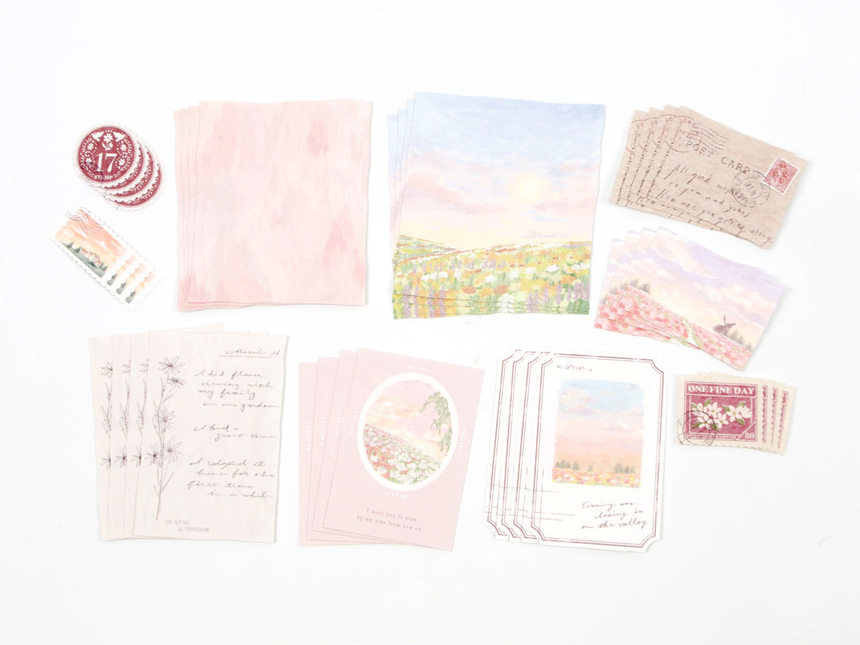Landscape Flake Stickers - Rosy Cloud