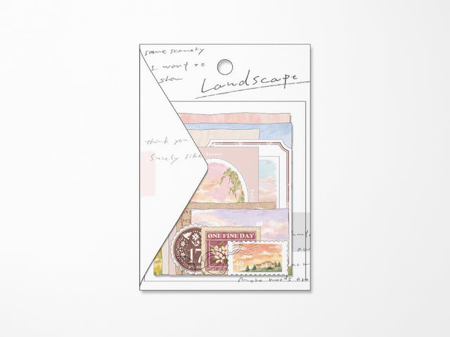 Landscape Flake Stickers - Rosy Cloud