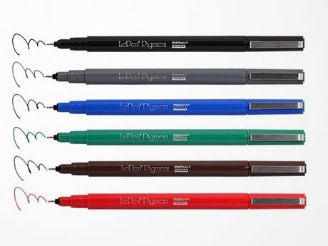 Le Pen Pigment Primary Colors - Set of 6