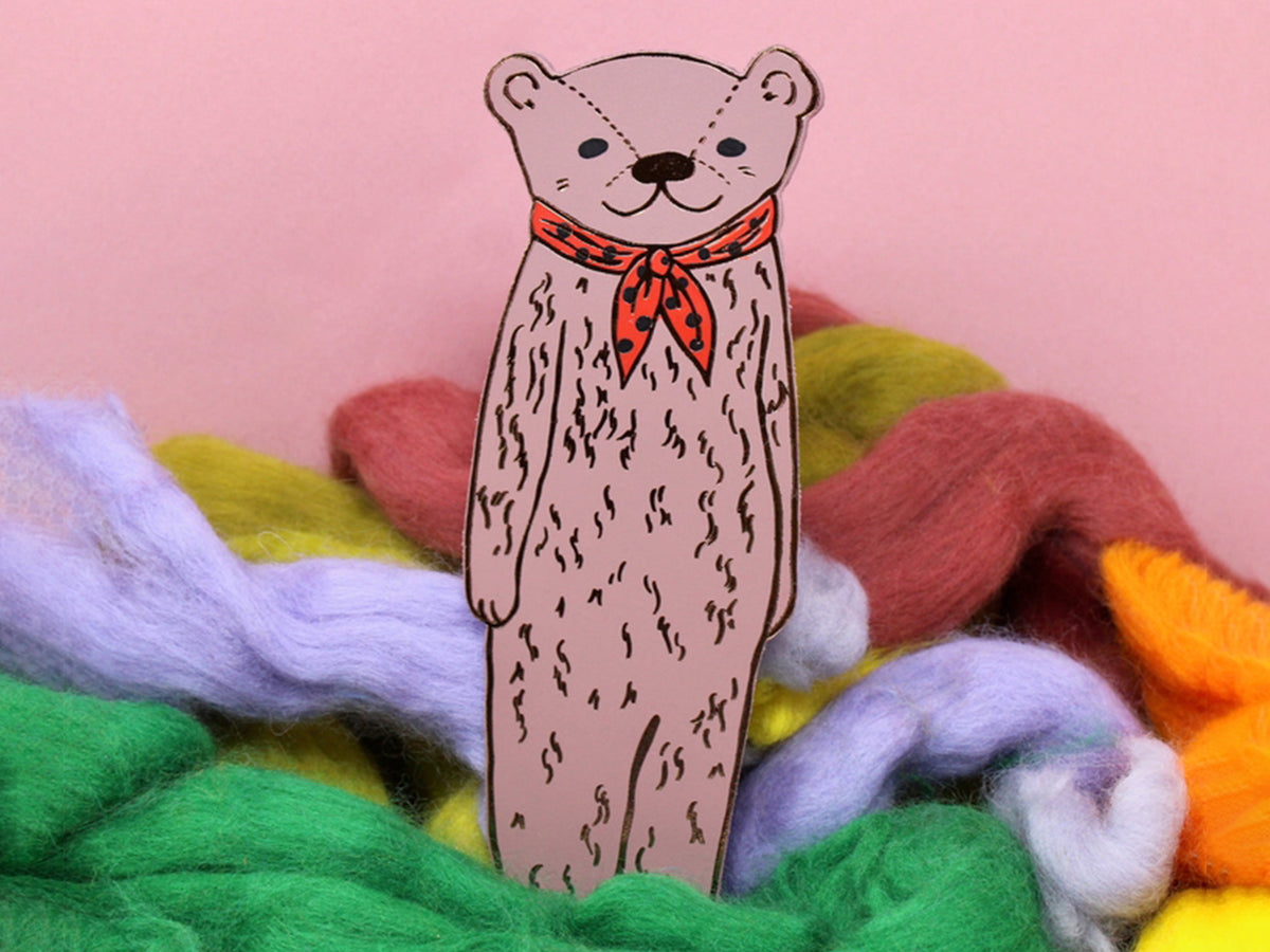 Leather Bear Bookmark