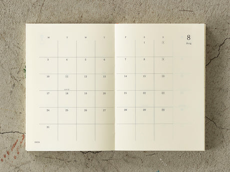MD Notebook Monthly Diary A5 THIN 2027