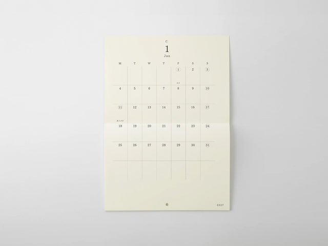 MD Wall Calendar 2027 Bi Folded A4