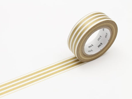MT Masking Tape - 15 mm Border Gold 2