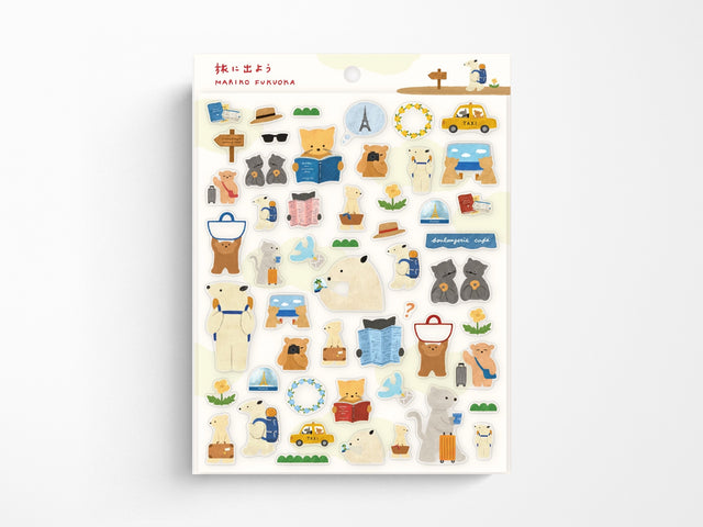 Mariko Fukuoka Sticker Sheet - Let's Go On A Trip