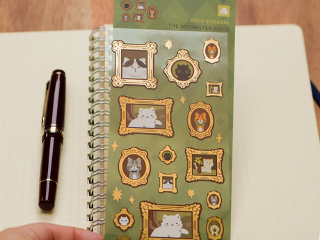 Meowster Piece Gold Foil Sticker Sheet