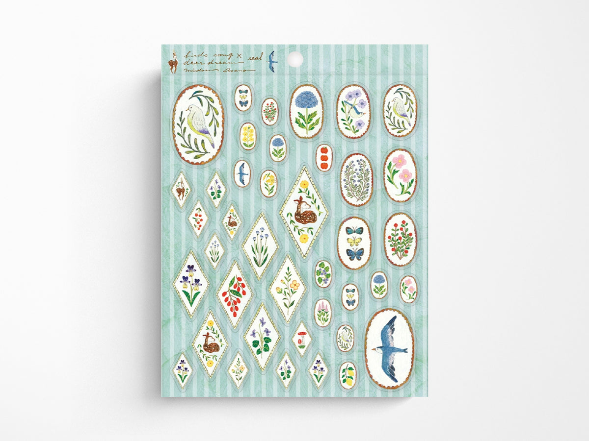 Midori Asano Sticker Sheet - Bird Song x Deer Dream