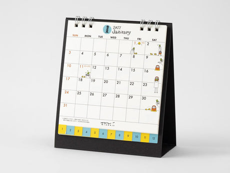 Midori Desk Calendar 2027 - Small Ojisan
