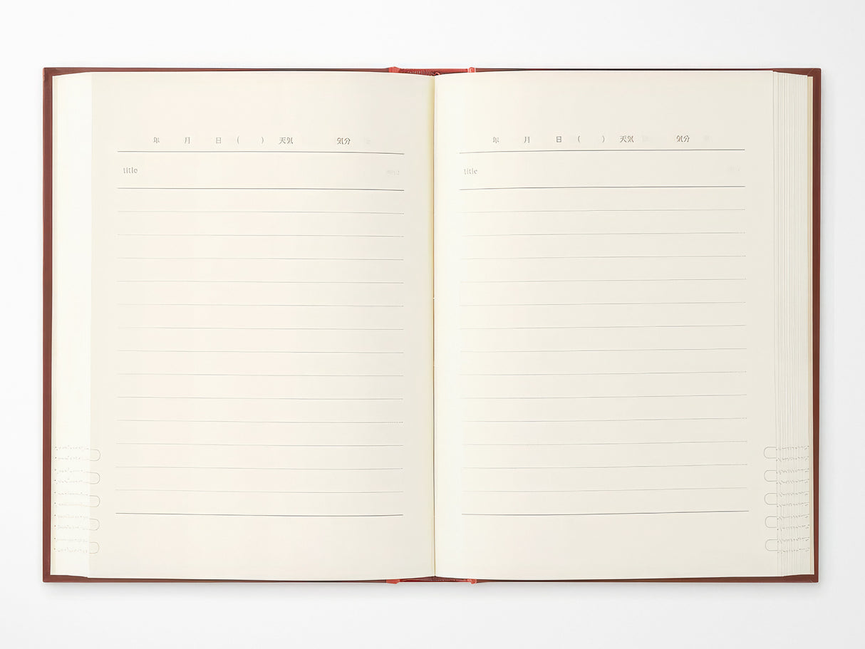 Midori Diary One Day One Page Classic Red