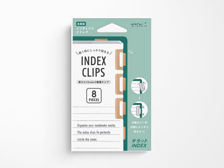 Midori Index Clips Chiratto Brass M