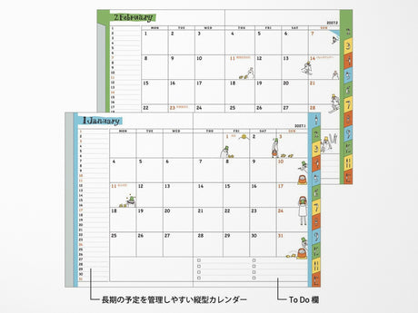 Midori Pocket Diary A6 Weekly Block Ojisan 2027