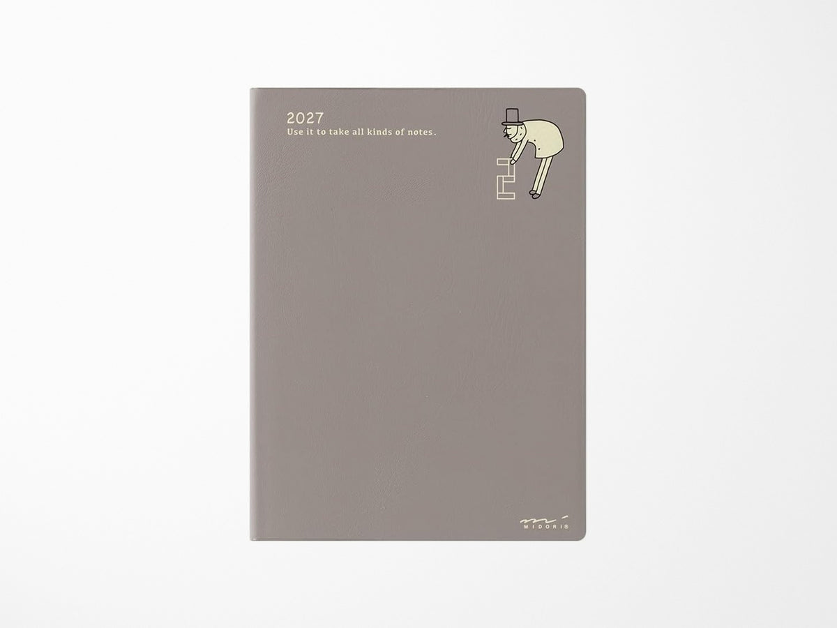 Midori Pocket Diary A6 Weekly Block Ojisan 2027