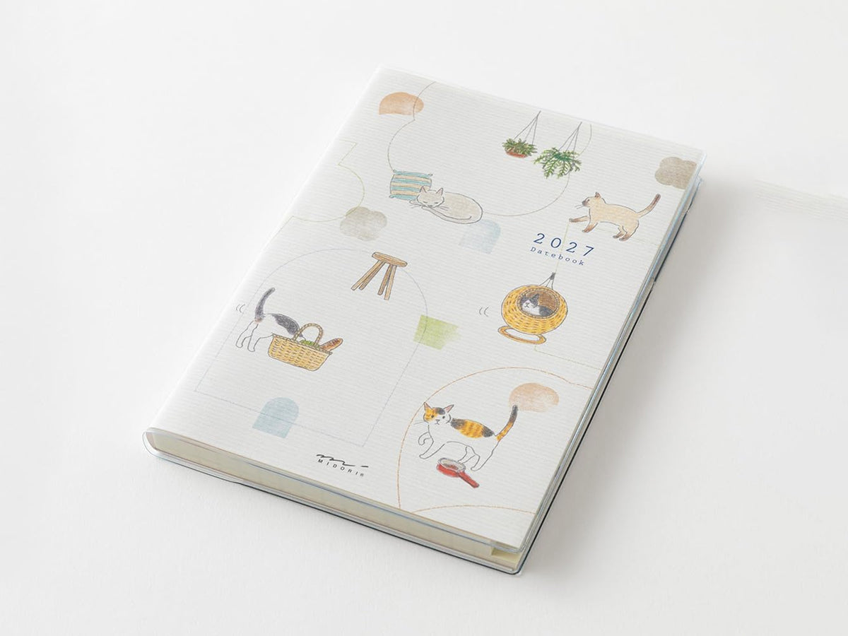 Midori Pocket Diary B6 Cat 2027
